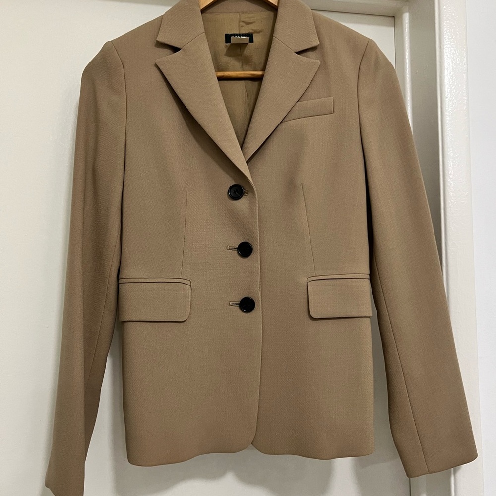 J. Crew Tan Women's Petite Blazer P0